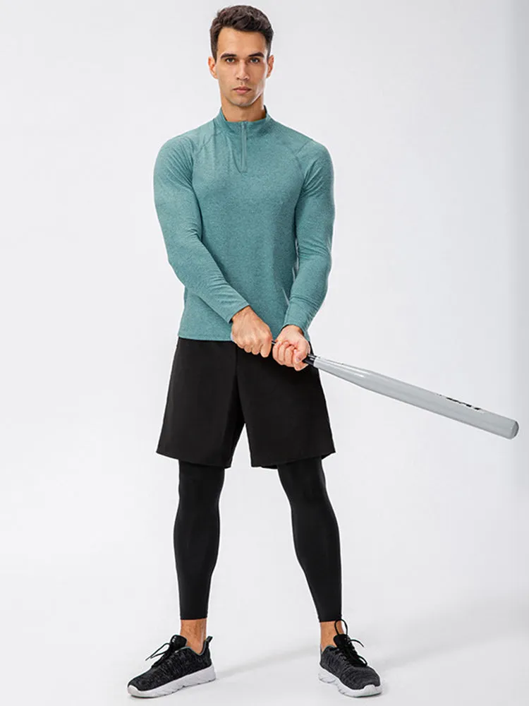 Men's Zip-Up Sports Long Sleeve Shirt