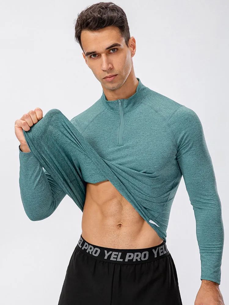 Men's Zip-Up Sports Long Sleeve Shirt