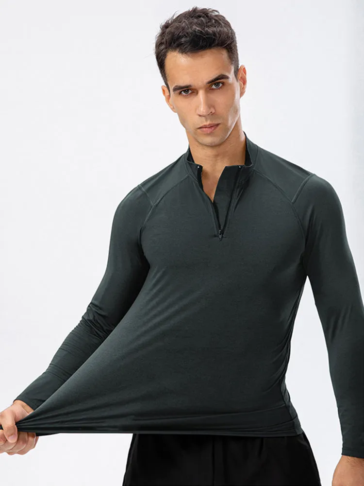 Men's Zip-Up Sports Long Sleeve Shirt