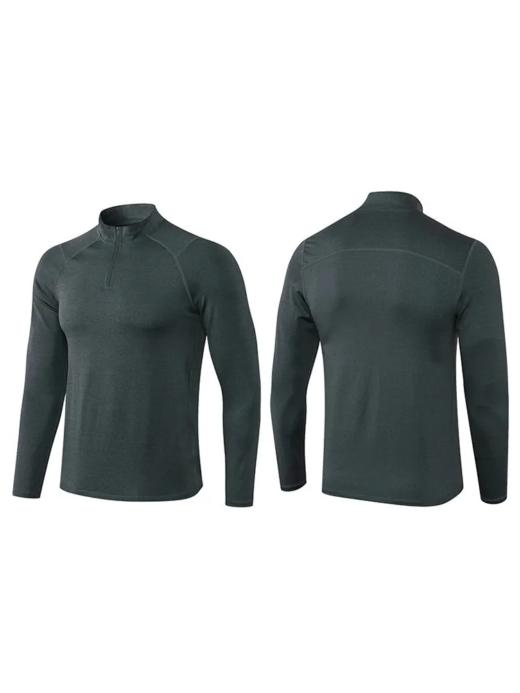 Men's Zip-Up Sports Long Sleeve Shirt