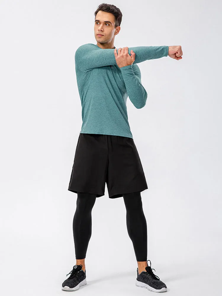 Men's Zip-Up Sports Long Sleeve Shirt