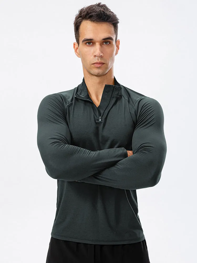 Men's Zip-Up Sports Long Sleeve Shirt