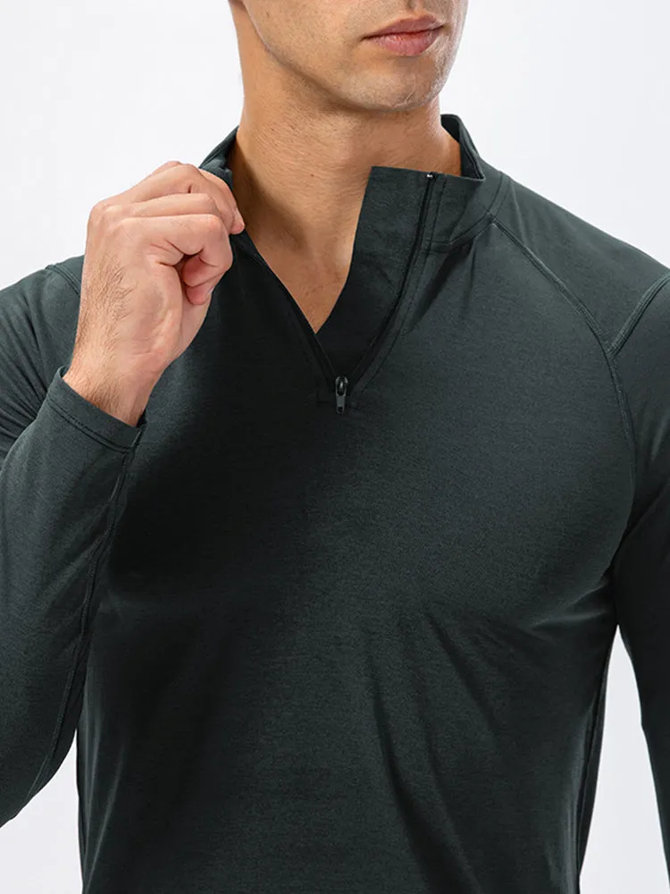 Men's Zip-Up Sports Long Sleeve Shirt