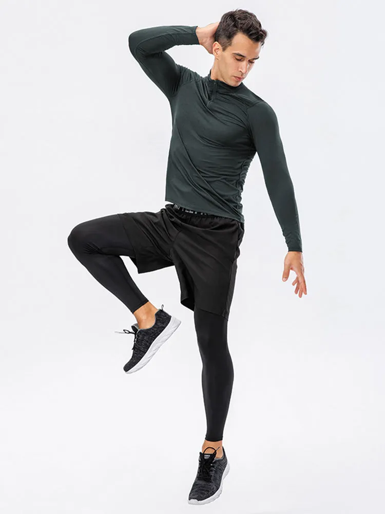 Men's Zip-Up Sports Long Sleeve Shirt