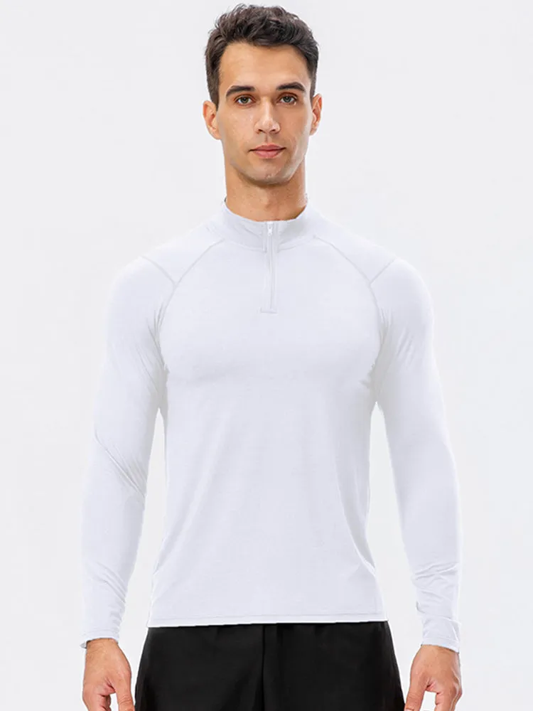 Men's Zip-Up Sports Long Sleeve Shirt