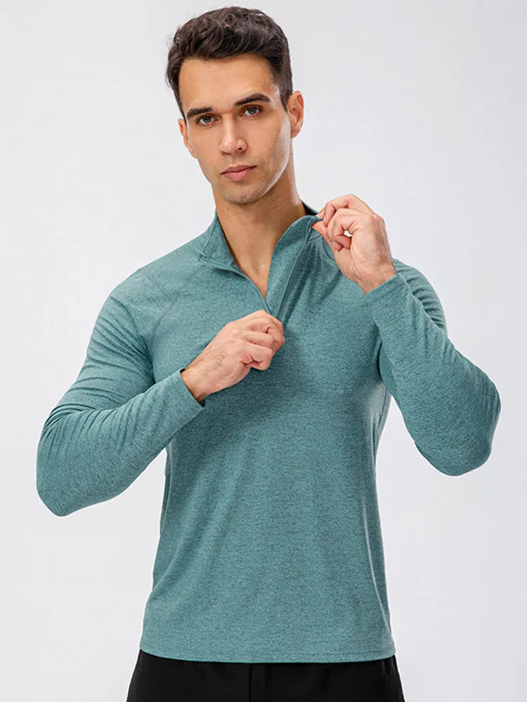 Men's Zip-Up Sports Long Sleeve Shirt