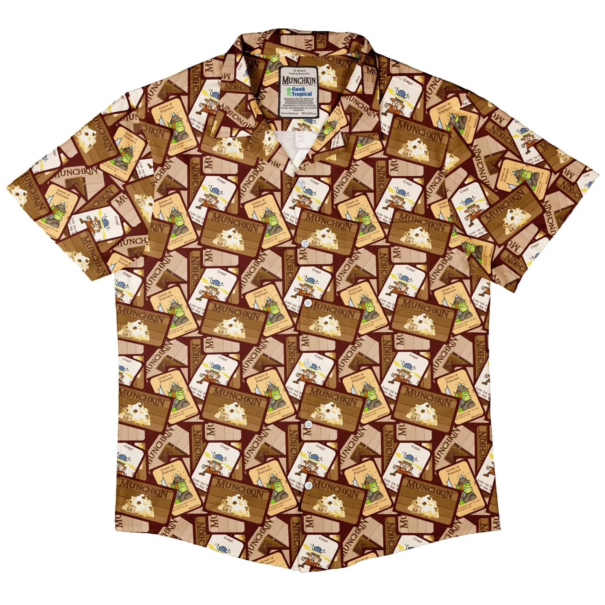 Munchkin Card Collage Button Up Shirt