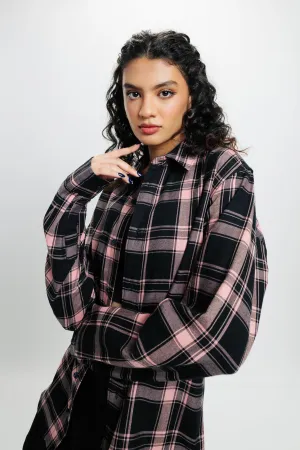 Navy Pink Checkered Shirt
