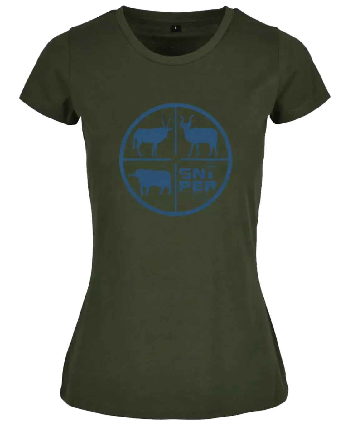 OLIVE LADIES RETICAL T -SHIRT