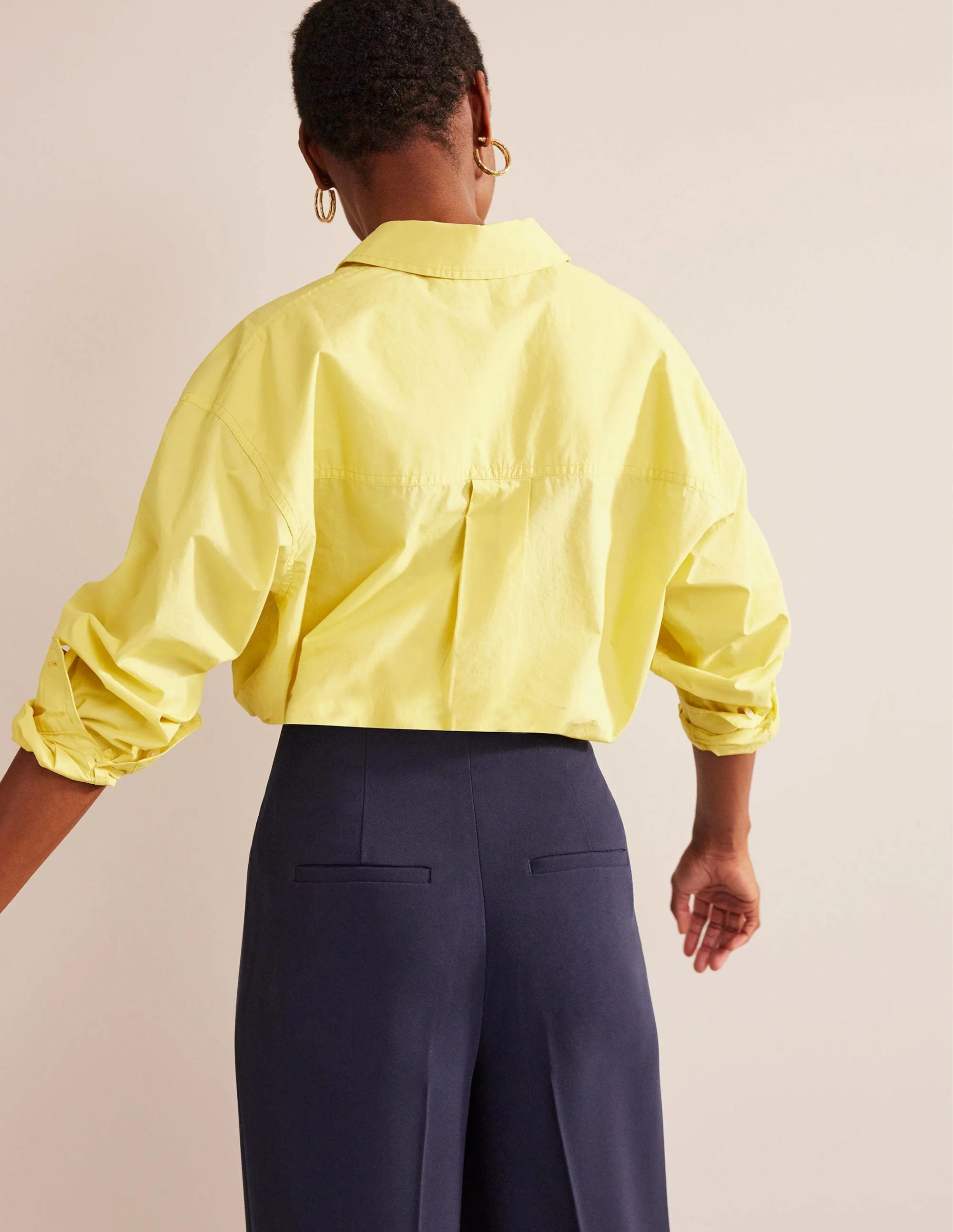 Oversized Cotton Shirt-Pineapple