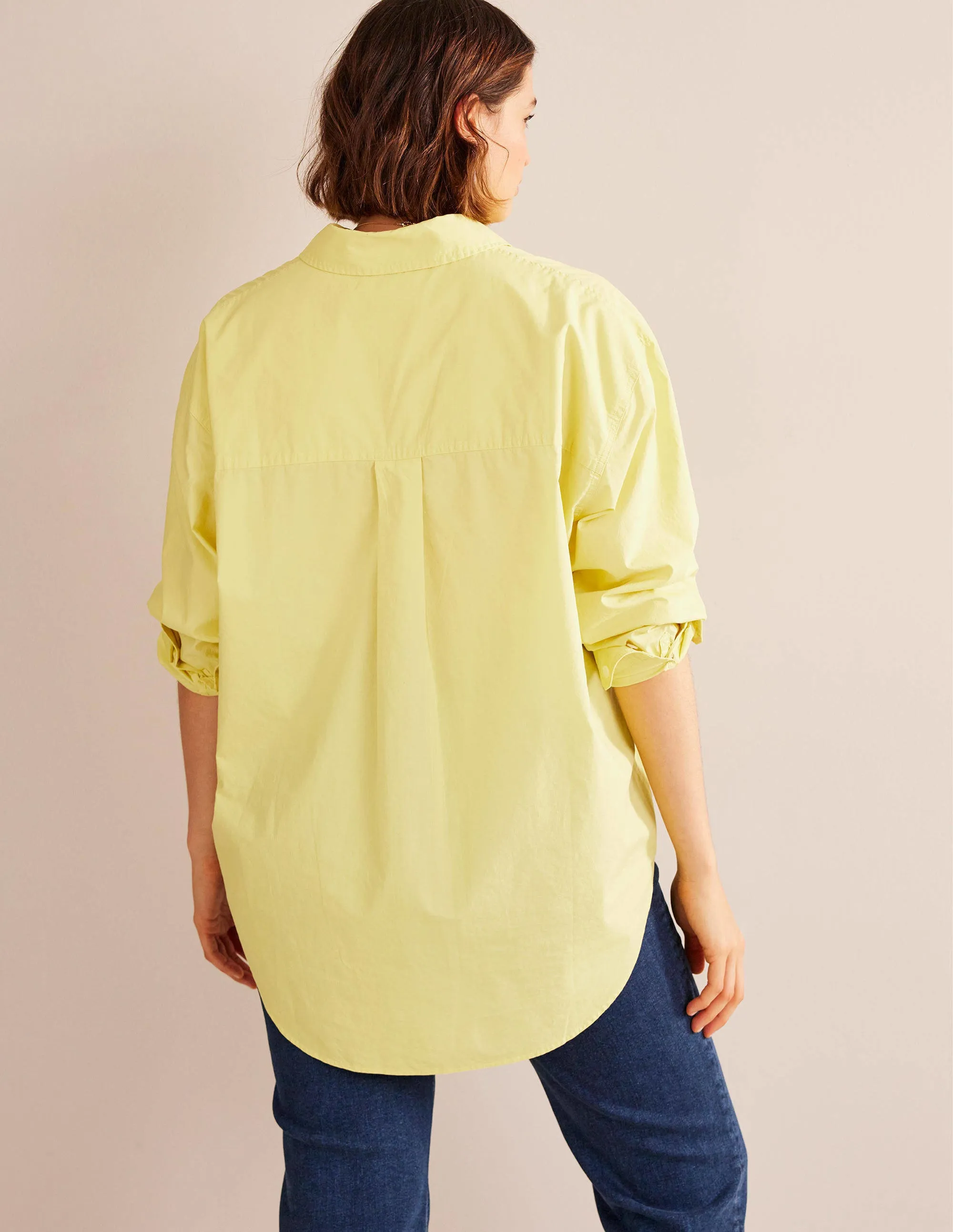 Oversized Cotton Shirt-Pineapple