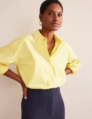Oversized Cotton Shirt-Pineapple