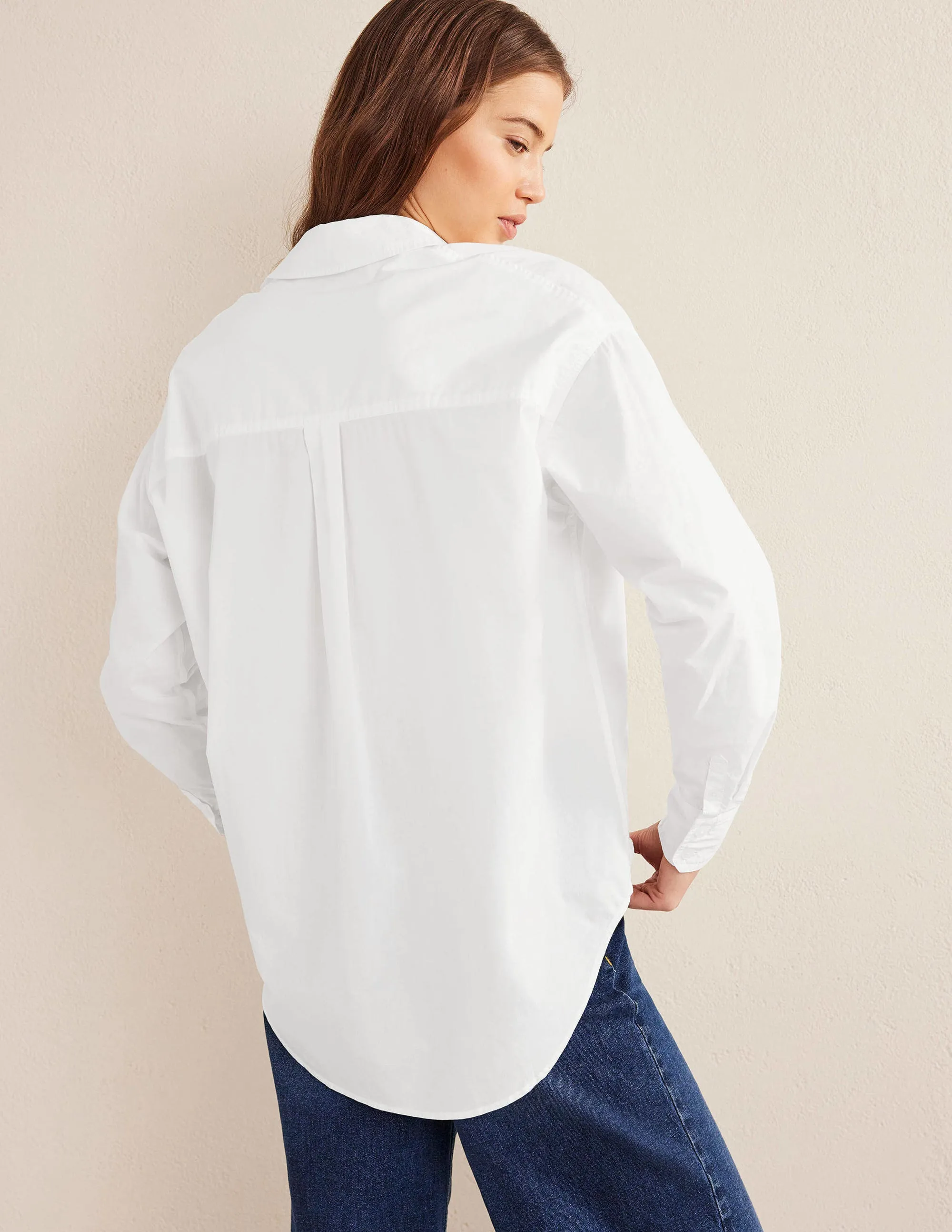 Oversized Cotton Shirt-White