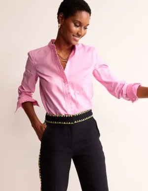 Phoebe Cotton Shirt-Pink Oxford