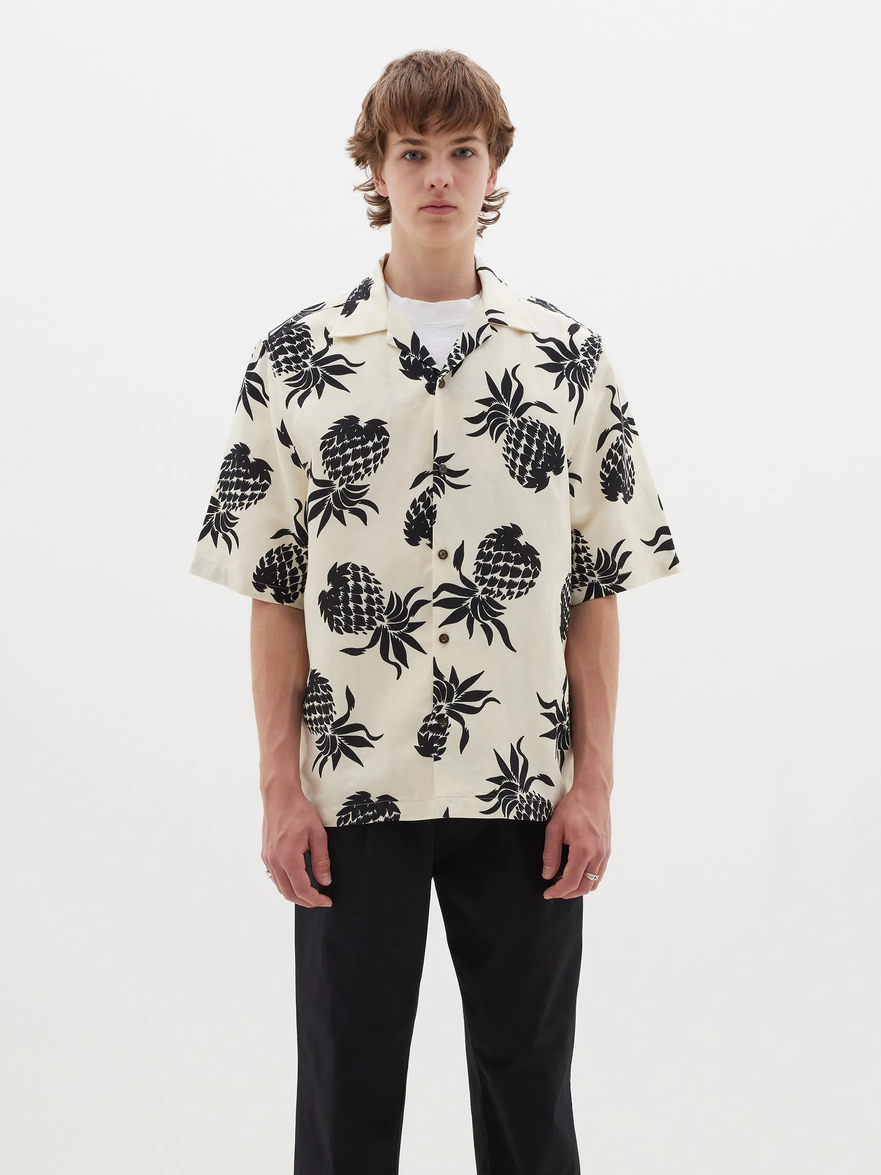 printed vacation short sleeve shirt