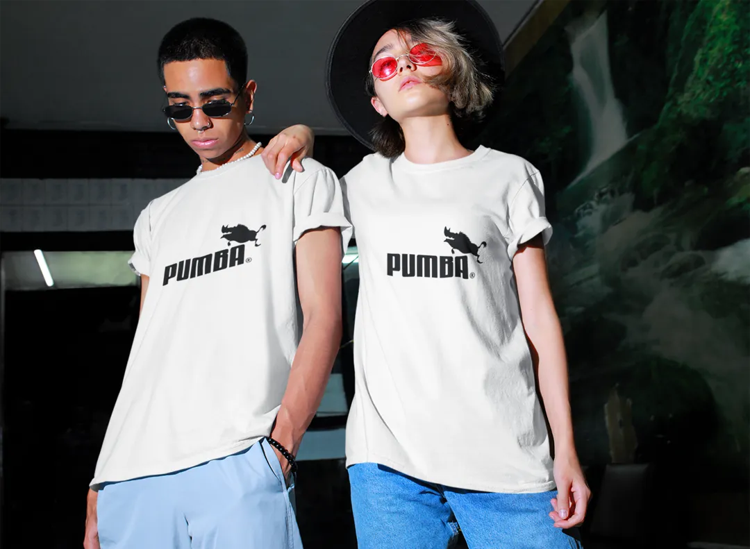 Pumba Unisex White Oversized T-Shirt