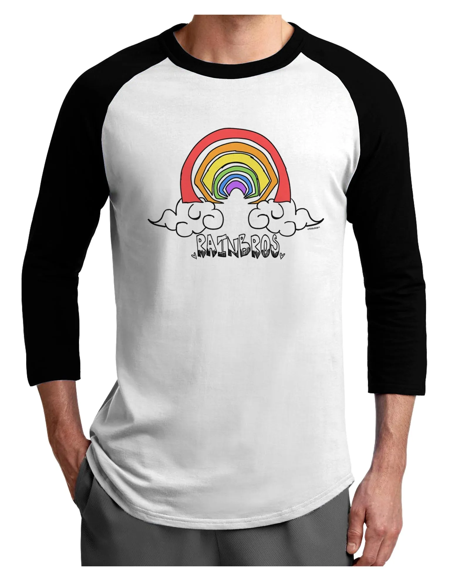 RAINBROS  Adult Raglan Shirt