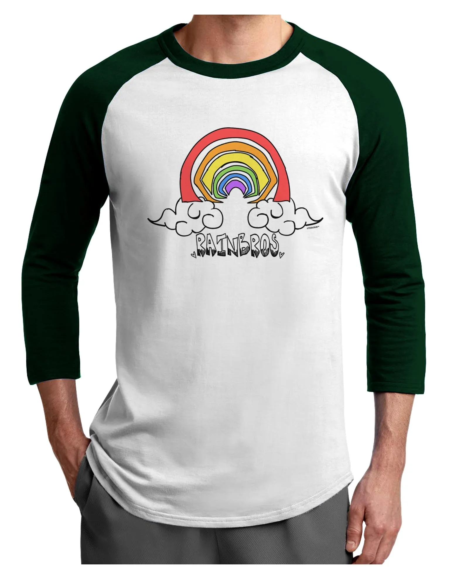 RAINBROS  Adult Raglan Shirt