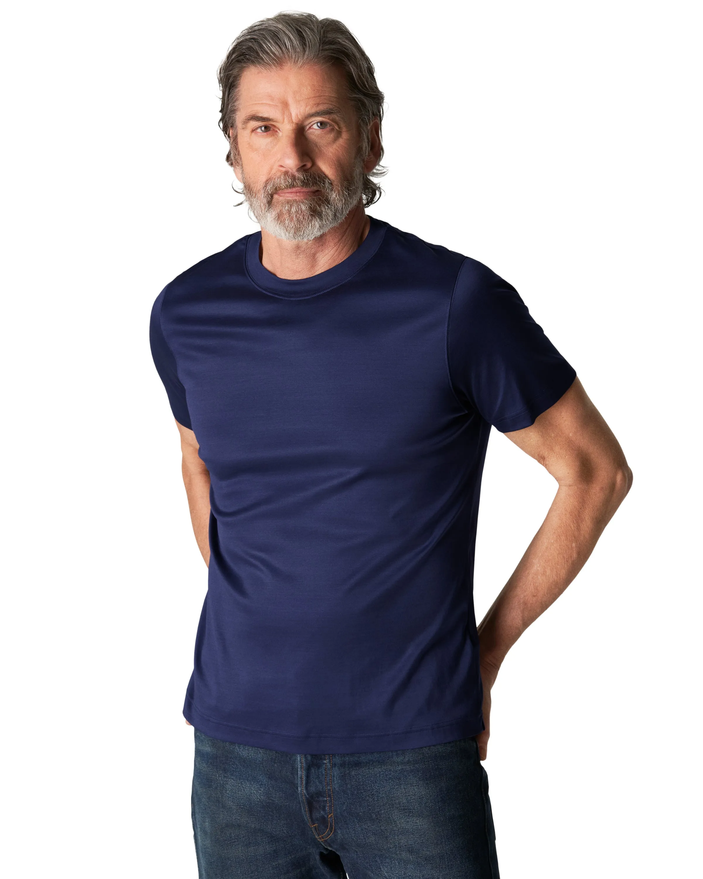 Slim Fit Crew Neck T-Shirt Navy