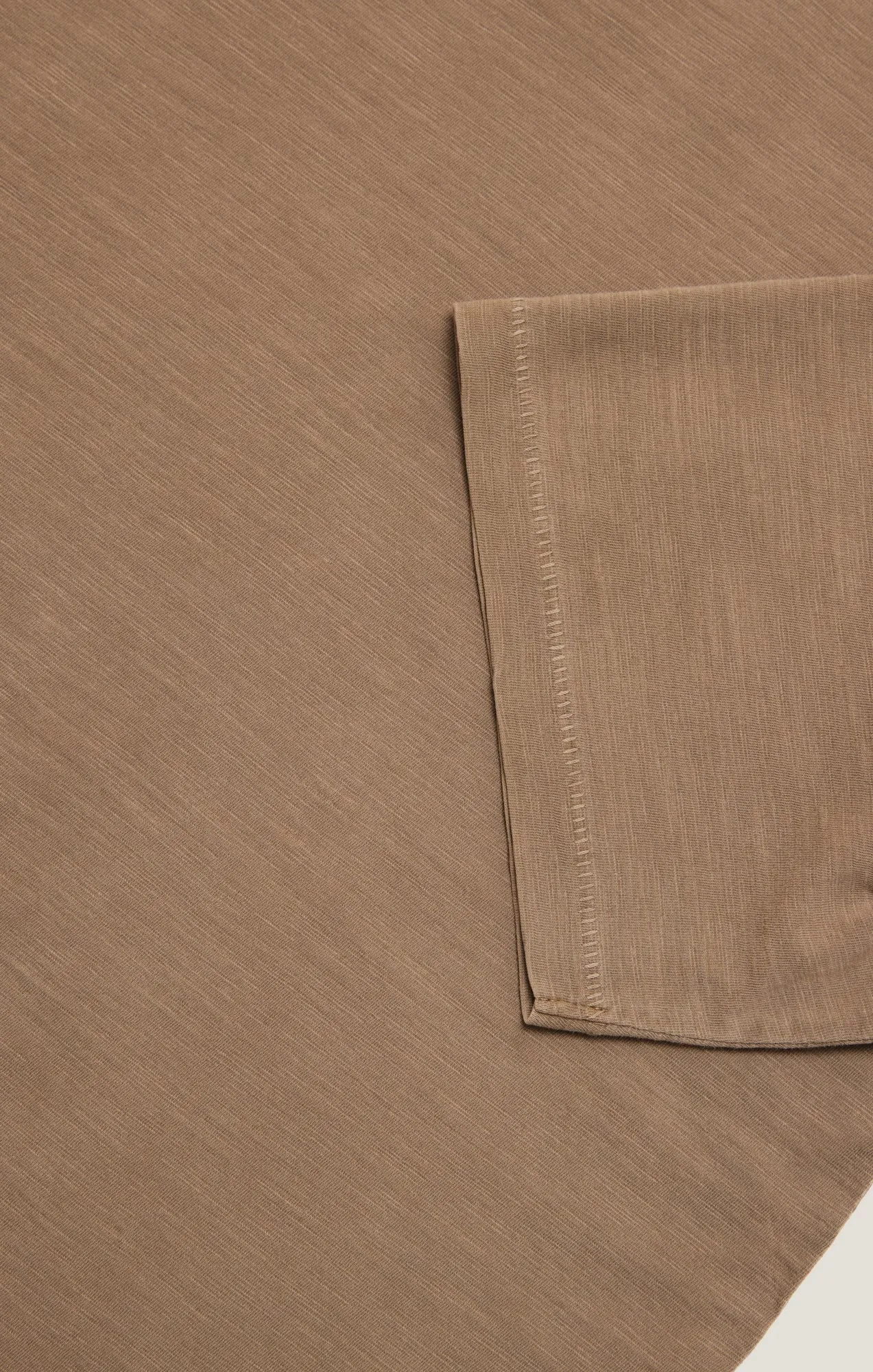 Slub Crew Neck T-Shirt in Shitake