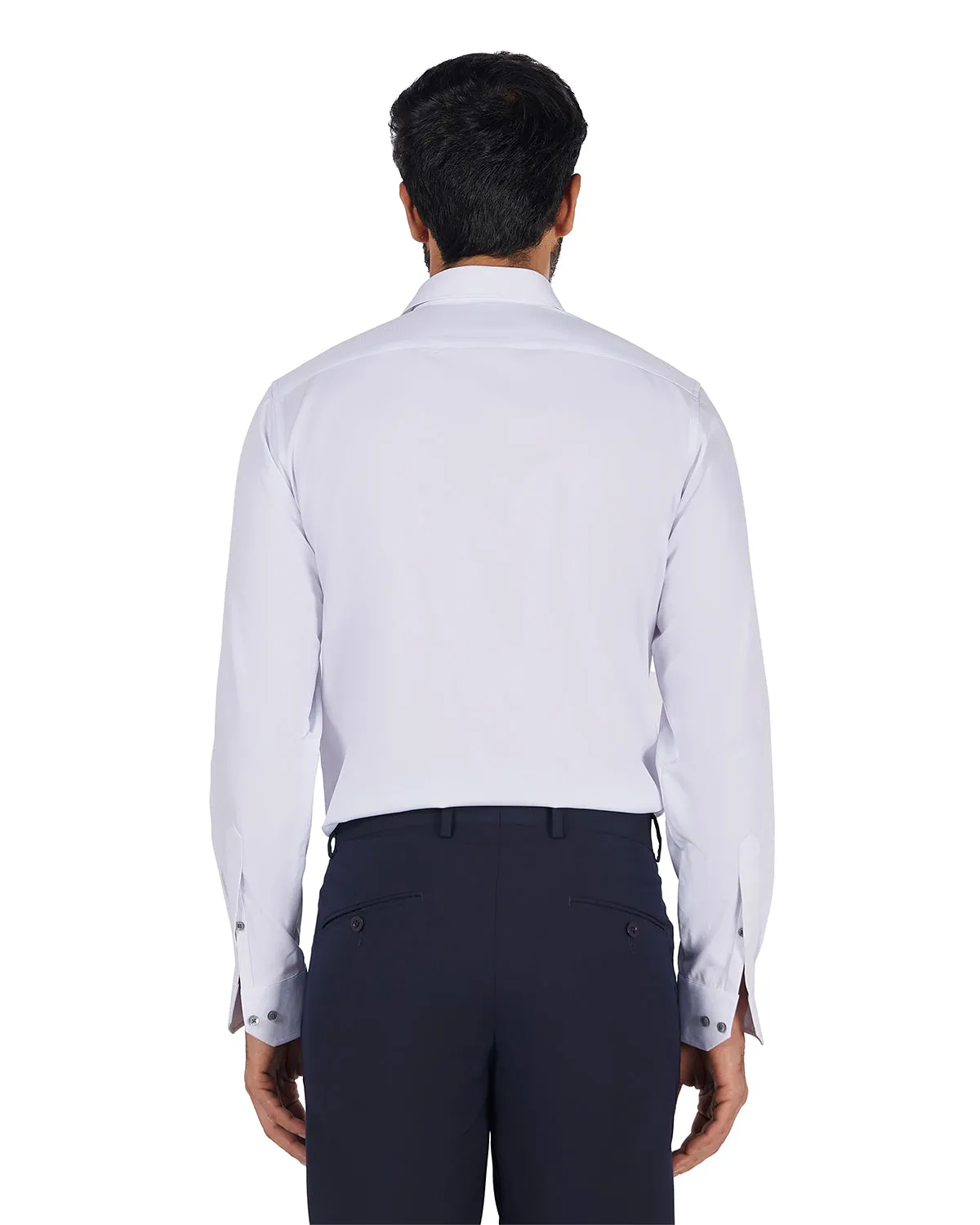 Stretch Dobby Shirt - White