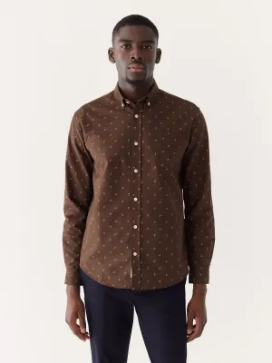 The Jasper Good Cotton Oxford Shirt in Dark Chicory