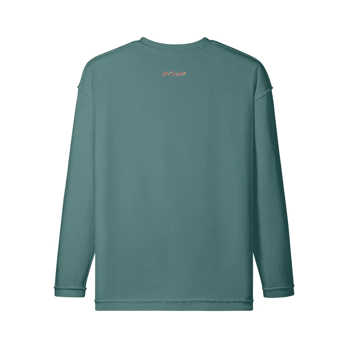 Unisex Reverse Seam Washed Long Sleeve T-shirt - Love Turtle on the shoulder